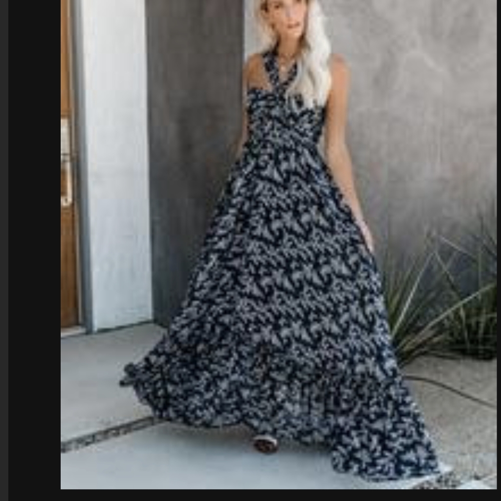 Otter Bay Floral Maxi Dress - Never Worn